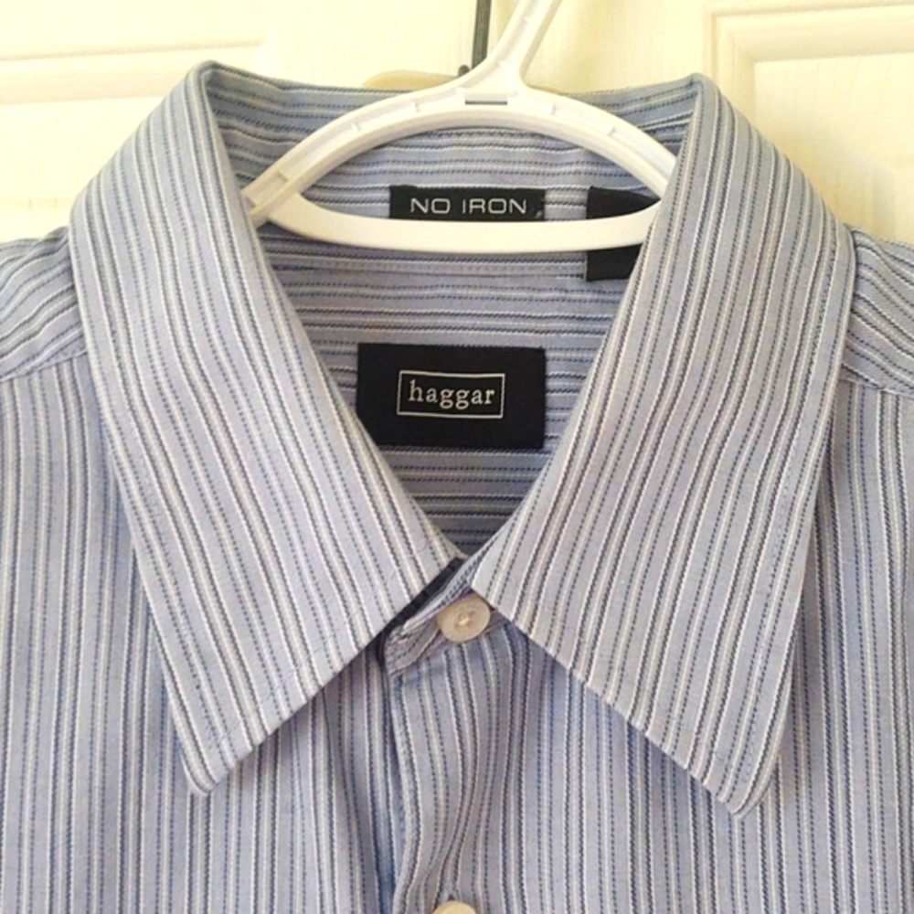 Haggar No Iron Long Sleeve Button Down Shirt